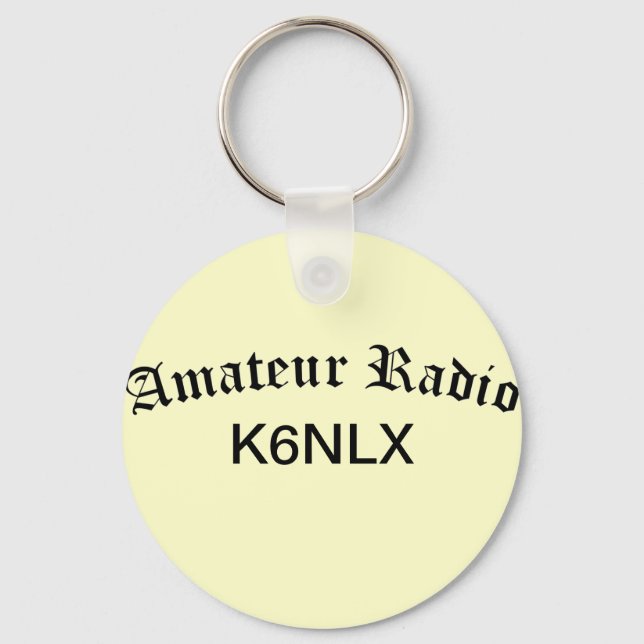 Amateur Radio and Call Sign Key Ring (Front)