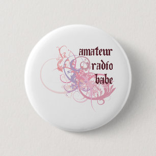 Amateur Radio Babe 6 Cm Round Badge