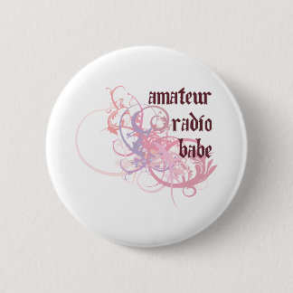 Amateur Radio Babe 6 Cm Round Badge