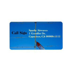 Amateur Radio Beam Antenna Large Label