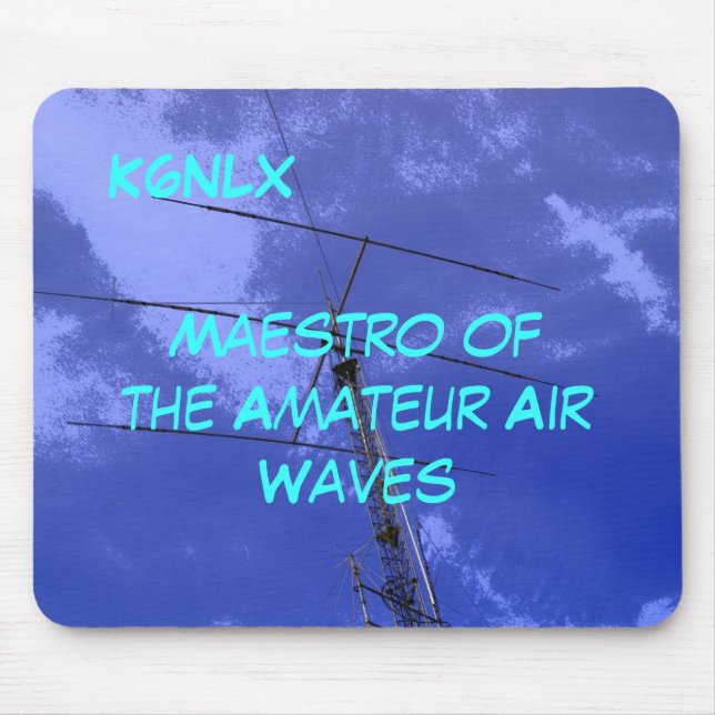 Amateur Radio Call Sign Air Waves Mousepad (Front)