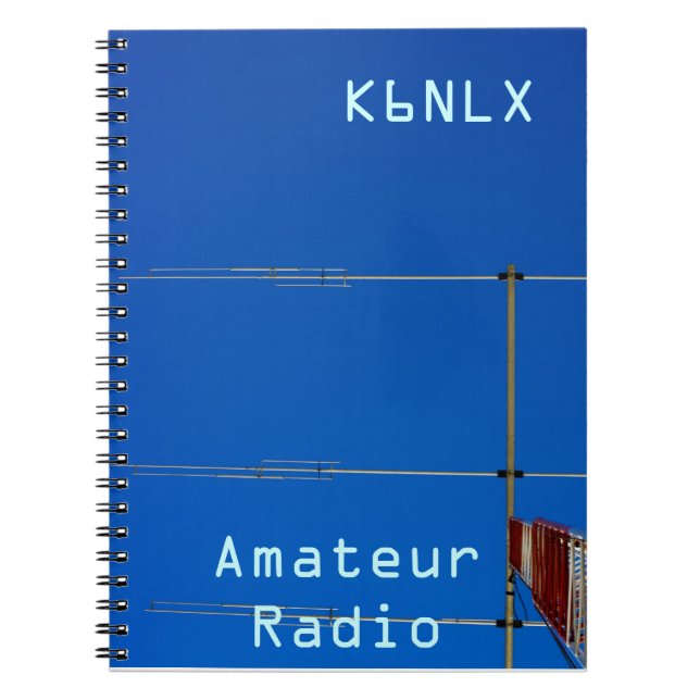 Amateur Radio Call Sign & Beam 3 Notebook (Front)