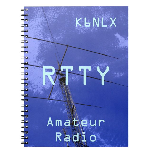 Amateur Radio Call Sign RTTY Notebook (Front)