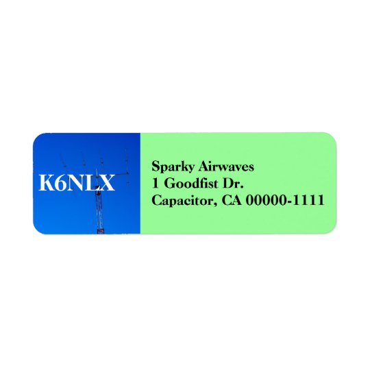 Amateur Radio Callsign 2 Return Address Label