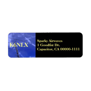 Amateur Radio Callsign Address Label