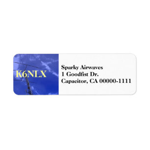 Amateur Radio Callsign Address Label