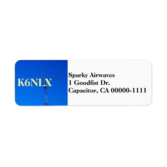 Amateur Radio Callsign Address Label