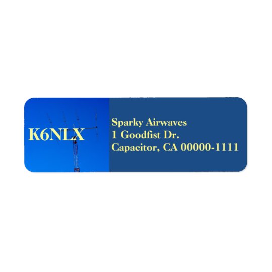 Amateur Radio Callsign Address Label