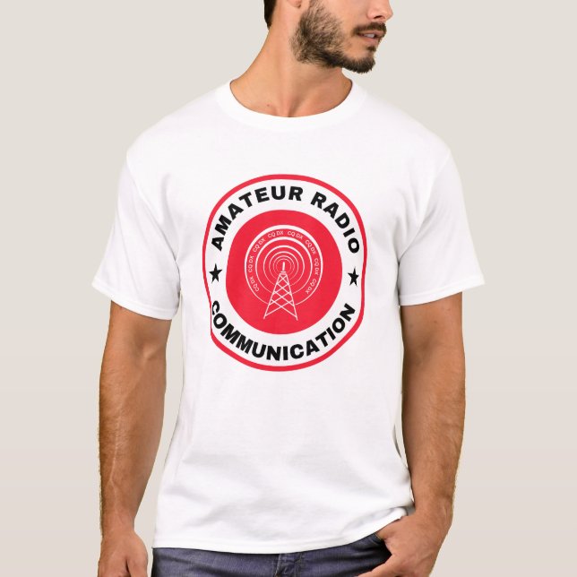 Amateur Radio Comunication tshirt Red (Front)