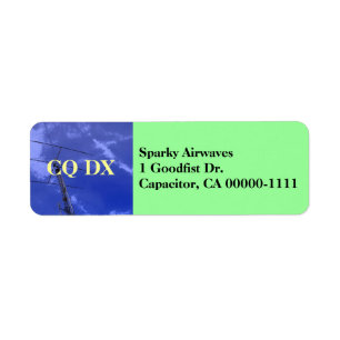 Amateur Radio CQ DX Address Label