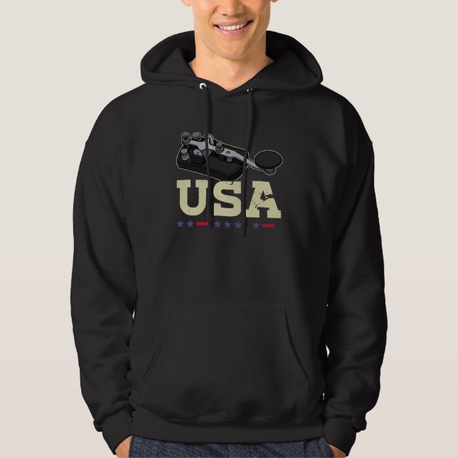 Amateur Radio Finder Morse Hobby 1 Hoodie (Front)