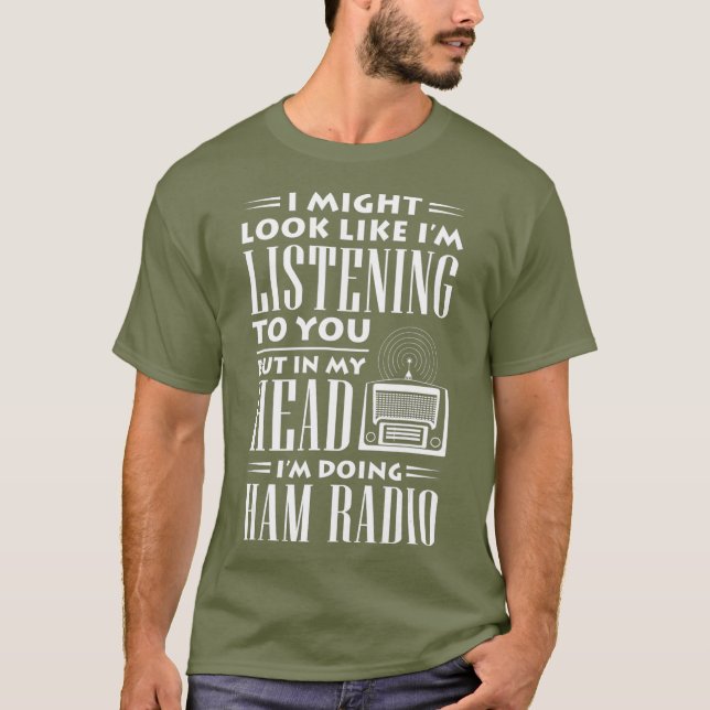 Amateur Radio Funny Vintage Hobby Ham Operators T-Shirt (Front)