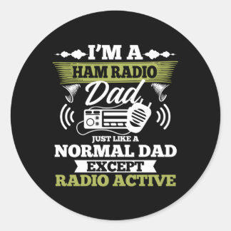 Amateur Radio Operator Antenna I Am A Ham Radio Gr Classic Round Sticker