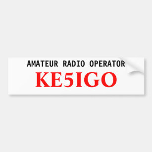 Amateur Radio Operator Bumper Sticker