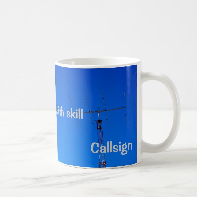 Amateur Radio QRP and Callsign Mug (Right)