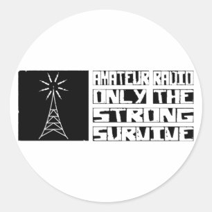 Amateur Radio Survive Classic Round Sticker