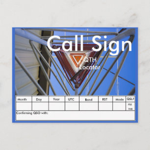 Amateur Radio Tower QSL Postcard