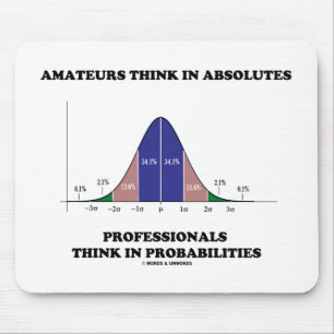 Amateurs Think Absolutes Professionals Think Stats Mouse Mat