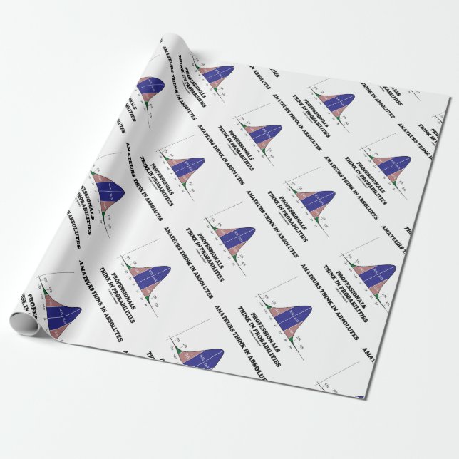 Amateurs Think Absolutes Professionals Think Stats Wrapping Paper (Unrolled)