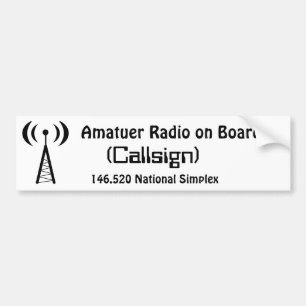 Amatuer Radio on Board - Bumper Sticker