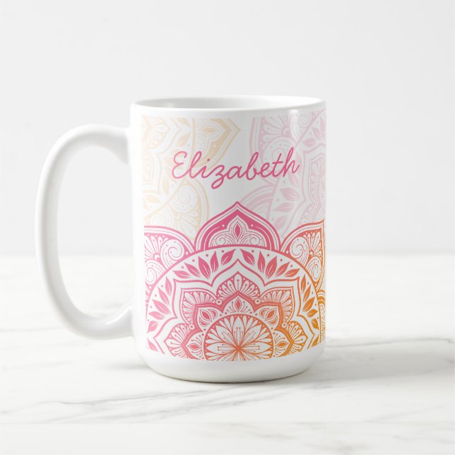 Amaya Mandala 15 oz. Personalized Mug (Left)