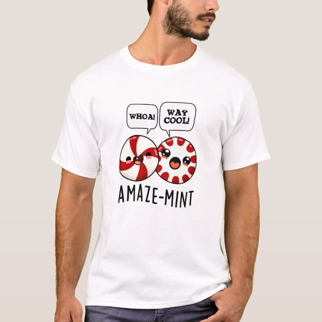 Amaze-mint Funny Peppermint Pun  T-Shirt (Front)