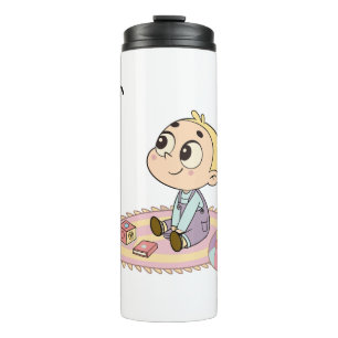 Amazed Boy Illustration Thermal Tumbler