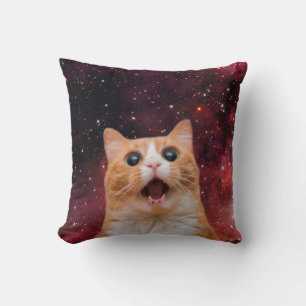 Amazed Space Cat Cushion