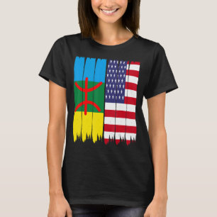 Amazigh American flag proud berber kabayle flag am T-Shirt