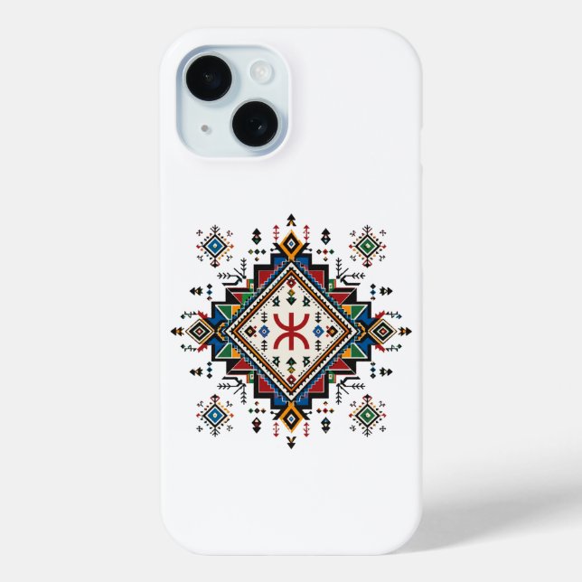 Amazigh Berber Diamond Pattern Phone Case - Colorf (Back)