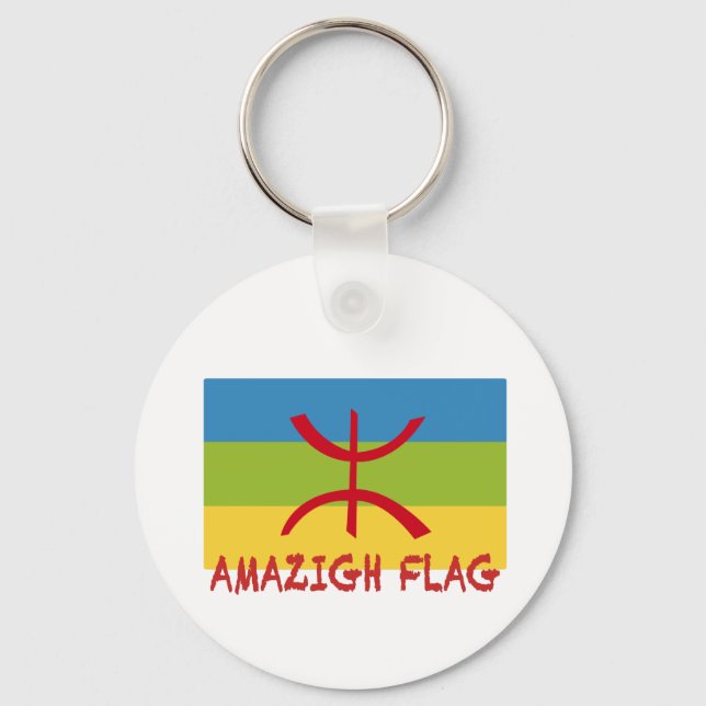 Amazigh flag - berber flag-Drapeau Amazigh Key Ring (Front)