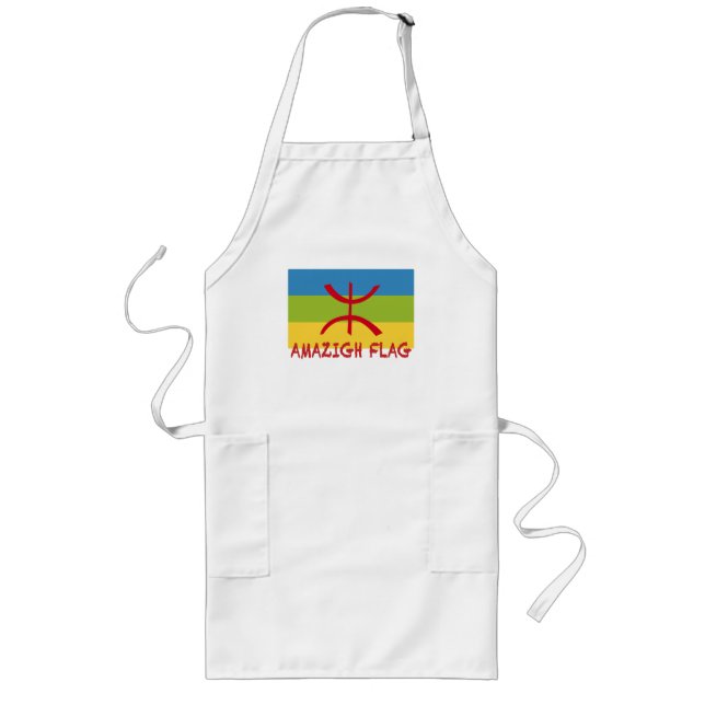 Amazigh flag - berber flag-Drapeau Amazigh Long Apron (Front)
