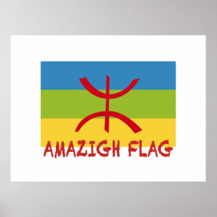 Amazigh flag - berber flag-Drapeau Amazigh Poster