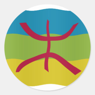 Amazigh Flag Classic Round Sticker