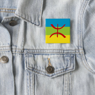 Amazigh Flag Gift Berber Flag Kabyles 15 Cm Square Badge