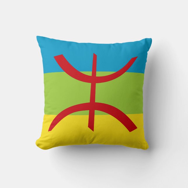 Amazigh Flag Gift Berber Flag Kabyles Cushion (Front)