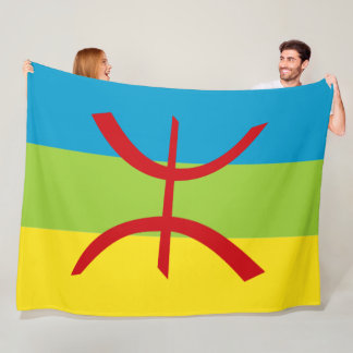 Amazigh Flag Gift Berber Flag Kabyles Fleece Blanket