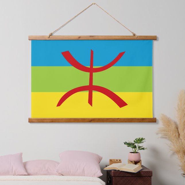 Amazigh Flag Gift Berber Flag Kabyles Hanging Tapestry (Bedroom)