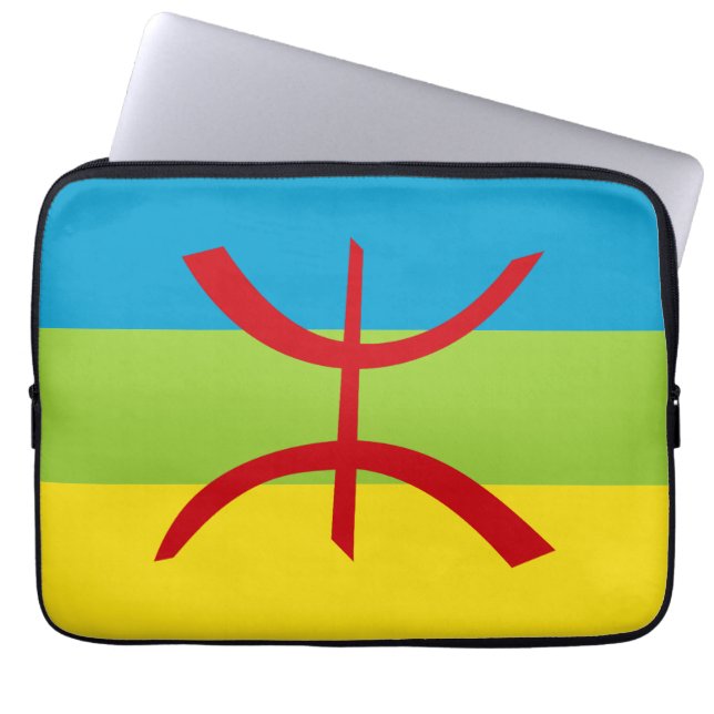 Amazigh Flag Gift Berber Flag Kabyles Laptop Sleeve (Front)