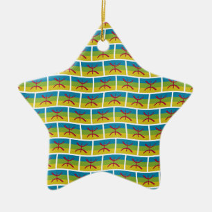 Amazigh flag pattern wallpaper ceramic tree decoration