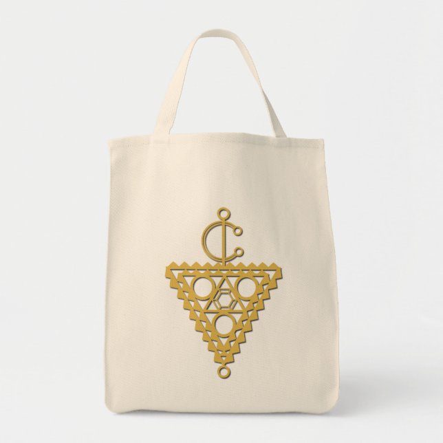 Amazigh gold jewelry symbol tote bag (Front)
