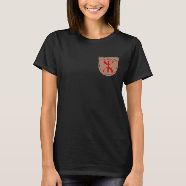 Amazigh Kabyle Berber Tattoo symbols tifinagh art  T-Shirt (Front)