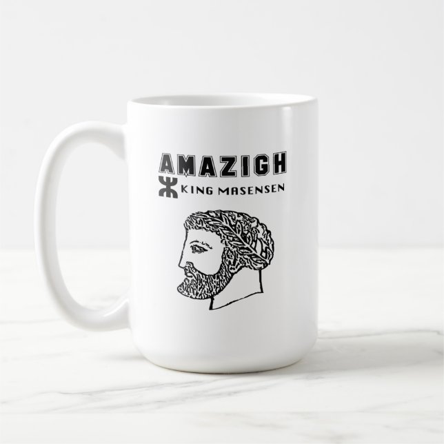 amazigh king Massinissa Kabyle algerie Morocco Coffee Mug (Left)