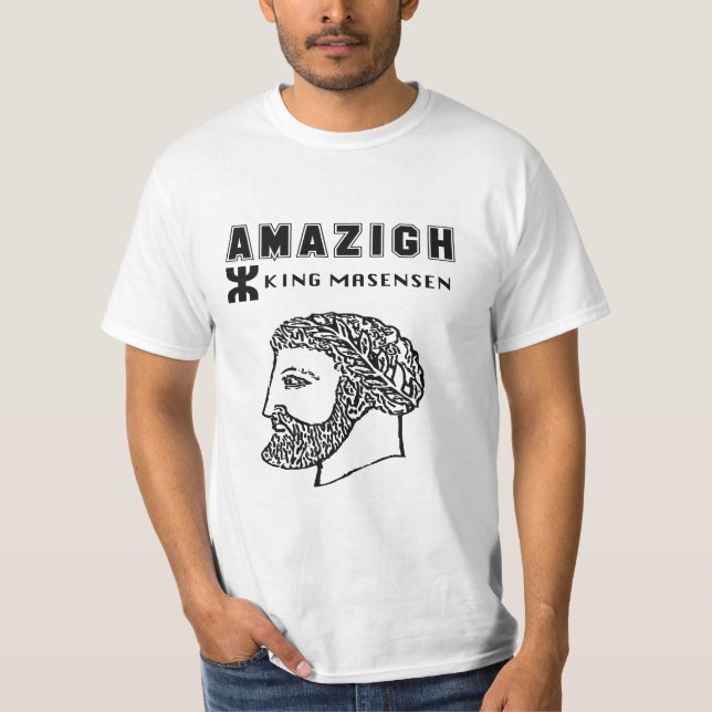 amazigh king Massinissa Kabyle algerie Morocco T-Shirt (Front)