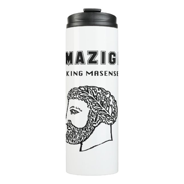 amazigh king Massinissa Kabyle algerie Morocco Thermal Tumbler (Front)