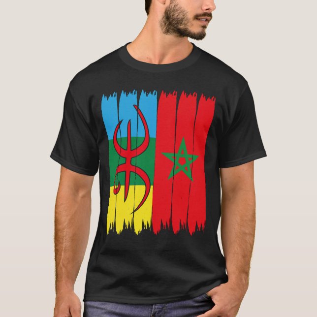 amazigh morocco flag - amazigh atlas rif soouss T-Shirt (Front)