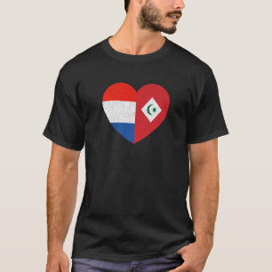 Amazigh Rifian Dutch Pride Heart Arrif Holland Fla T-Shirt