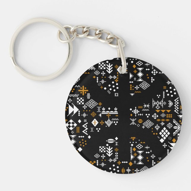 Amazigh z imazighen pattern key ring (Front)