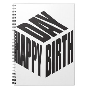 amazing 3d happy birthday notebook
