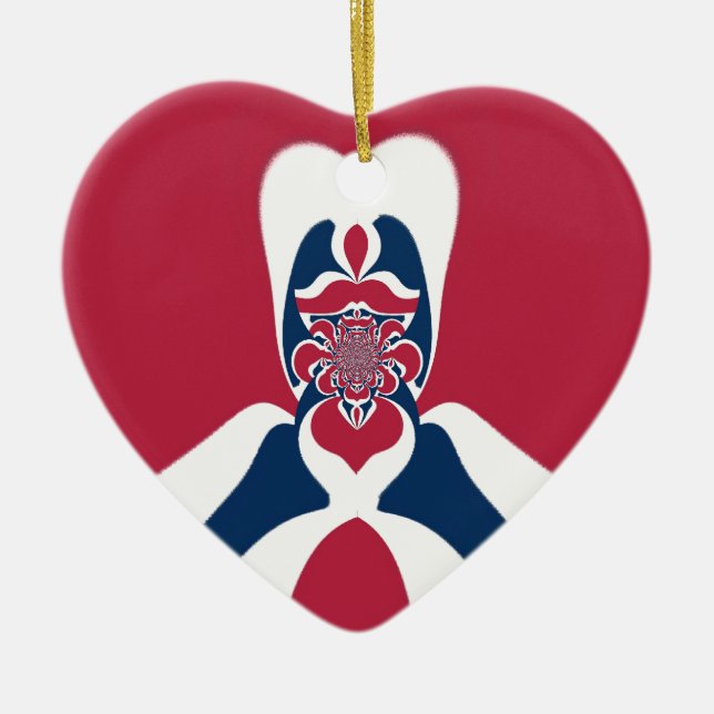 Amazing Abstract E.T. Art Print Ceramic Tree Decoration (Front)